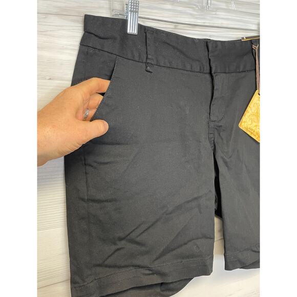 Hybrid & Company Bermuda Shorts Size 9 Womens Black Stretch Cotton - Picture 2 of 13
